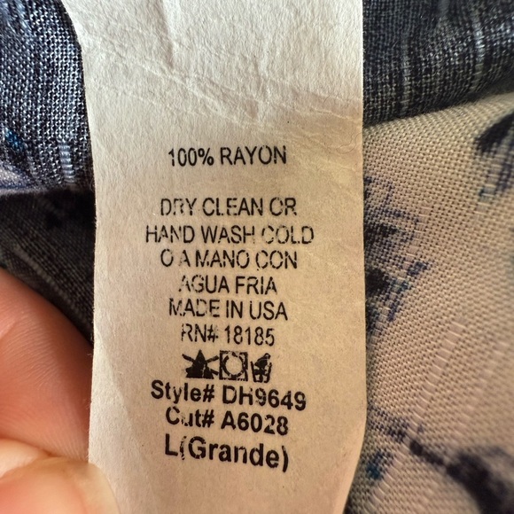 Audrey 3+1 Blue and White Print Tank in Size Large - Picture 8 of 8